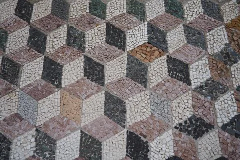 Exploring the unique mosaic patterns in the ancient ruins of Stari Bar reveal 写真素材
