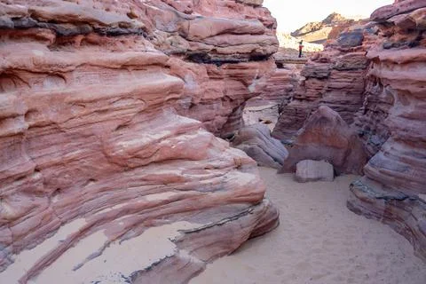 Exploring the unique rock formations and natural beauty of Tsvetnoy Canyon in Stock Photos