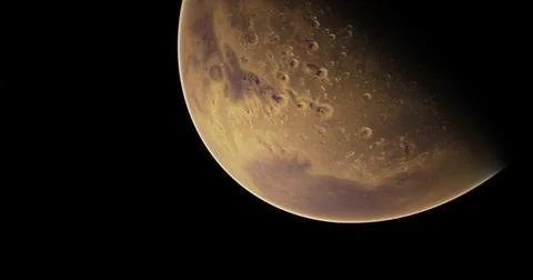 Exploring the unique surface features of Mars in stunning detail イラスト素材