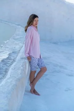 Exploring the Unique Terraces of Pamukkale While Enjoying the Soothing Waters on Stock Photos
