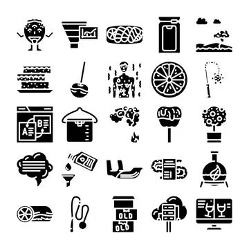 Exploring various concepts through a collection of glyphs イラスト素材