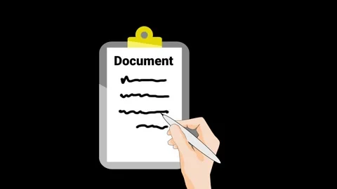 Exploring the Various Stages of Document Creation and Verification Process .. Stock Footage 310340365