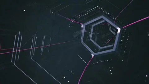Exploring vibrant abstract hexagonal patterns in motion Stock-Footage 320391886