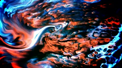 Exploring vibrant abstract patterns in fluid motion Stock-Footage 320390525