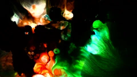 Exploring vibrant abstract patterns in fluid dynamics Stock Footage 320390541