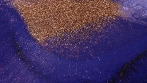 Exploring vibrant colored sands blending together in a mesmerizing pattern Stock Footage 288567187