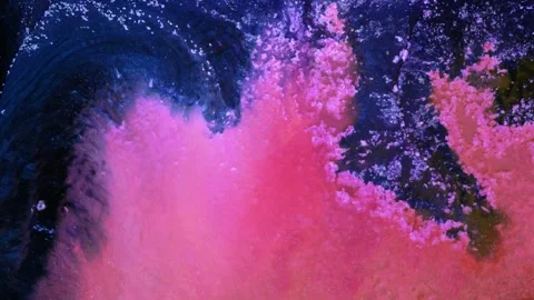 Exploring the vibrant flow of alcohol ink abstract art in a serene studio Stock Footage 292020866