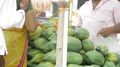Exploring the Vibrant World of Indian Open Market Produce - A Journey Through Stock Footage 320878060