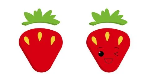Exploring the vibrant world of strawberry line icons depicting freshness and fun Stock Illustration