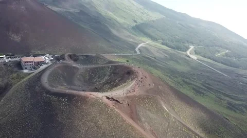 Exploring Volcanic Trails. Silvestri Craters Stock Footage 340995411