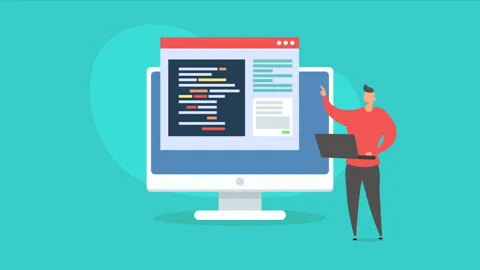 Exploring Website Coding and Web Development: Conceptualizing Mobile Application Stock Footage 256066805
