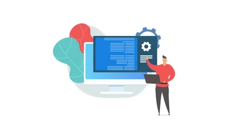 Exploring Website Coding and Web Development: Conceptualizing Mobile Application Stock Footage 256068925