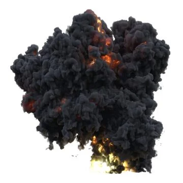 Explosion 3d illustration isolated on white background Stock Illustration