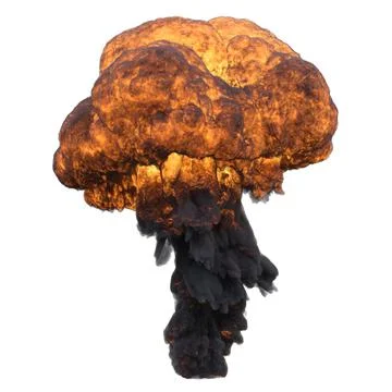 Explosion 3d illustration isolated on white background Stock Illustration