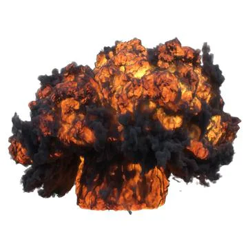 Explosion 3d illustration isolated on white background Stock Illustration