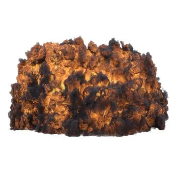 Explosion 3d illustration isolated on white background Stock Illustration