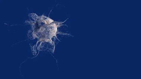 Explosion - 3D rendering. Abstract illustration, computer generated image (CG イラスト素材