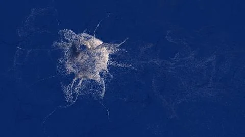 Explosion - 3D rendering. Abstract illustration, computer generated image (CG Illustrazione stock