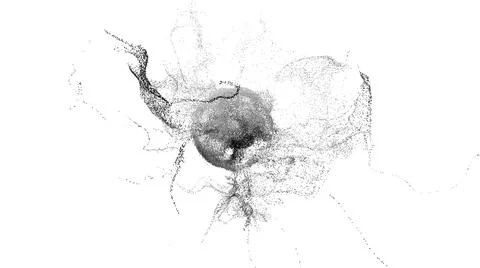 Explosion - 3D rendering. Abstract illustration, computer generated image (CG Illustrazione stock