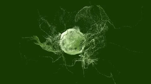 Explosion - 3D rendering. Abstract illustration, computer generated image (CG Stock Illustration