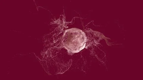 Explosion - 3D rendering. Abstract illustration, computer generated image (CG Illustrazione stock