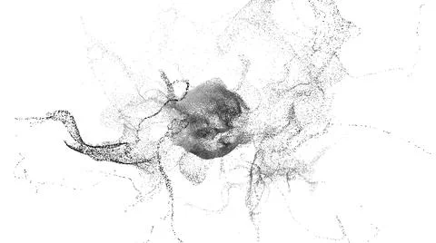 Explosion - 3D rendering. Abstract illustration, computer generated image (CG Illustrazione stock