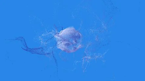 Explosion - 3D rendering. Abstract illustration, computer generated image (CG Illustrazione stock