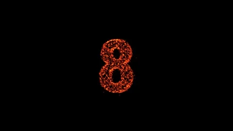 Explosion of 8 symbol 3d Stock Footage 336725768
