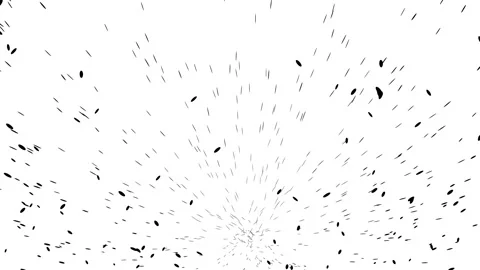 Explosion of abstract black particles emanating from center, creating dynam.. Stock-Footage 335023227