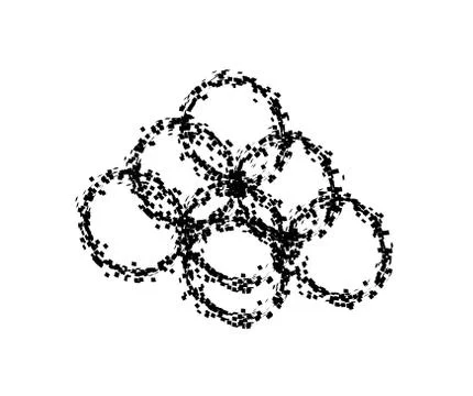 Explosion abstract circles Stock Illustration