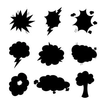 Explosion air cloud. Silhouette image. 스톡 일러스트