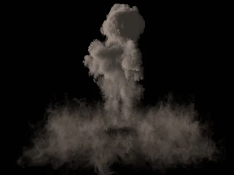 Explosion with alpha channel. Stock Footage 77075213