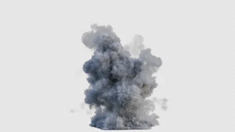 Explosion on Alpha Channel Stock Footage 272142614