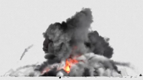 Explosion with Alpha Vídeo Stock 165704027