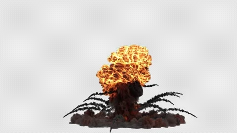 Explosion with Alpha Stock Footage 234275223