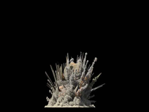 Explosion with alpha mask Stock Footage 71824720