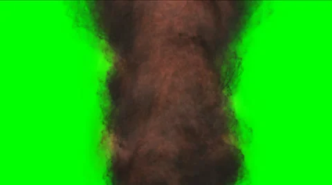Explosion and black smoke on green screen Stock Footage 53206435