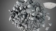 Explosion And Destruction Of The Stone Sphere In Slow Motion Cg 3D Animation Stock Footage