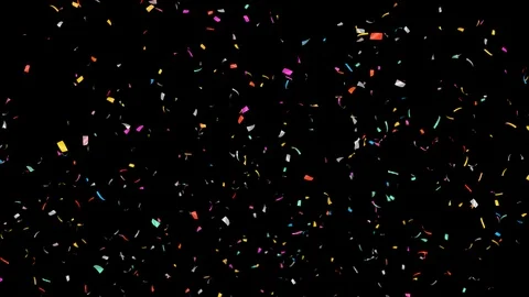 Explosion and Falling Confetti 4K with Alpha Matte Channel Stock Footage 126996203