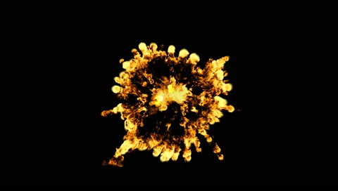 Explosion and fire Stock Footage 100644127