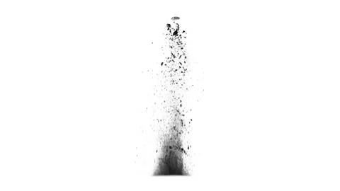 Explosion and Ground Scattering on White 4K Stock-Footage 204895798
