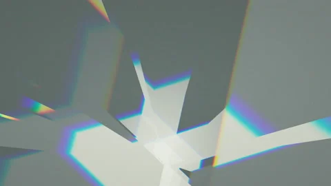 Explosion and movement of light planes and polyhedrons on a dark background. Stock Footage 124601994