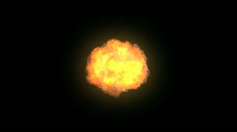 Explosion and smoke to camera with alpha channel Video stock 21990420