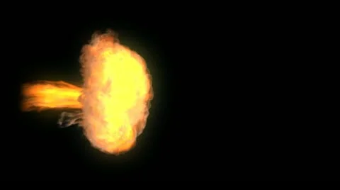 Explosion and smoke from camera left with alpha channel Stock Footage 21990464
