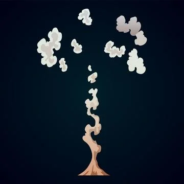 Explosion animation. Animation for game of the explosion effect. Cartoon Stock Illustration