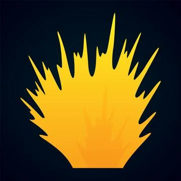 Explosion animation. Animation for game of the explosion effect. Cartoon Stock Illustration