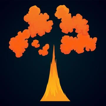 Explosion animation. Animation for game of the explosion effect. Cartoon Stock Illustration