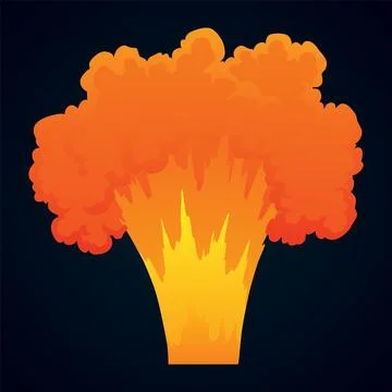 Explosion animation. Animation for game of the explosion effect. Cartoon Stock Illustration