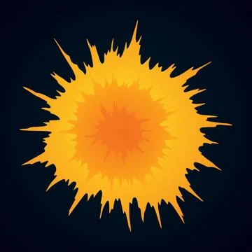 Explosion animation. Animation for game of the explosion effect. Cartoon Stock Illustration
