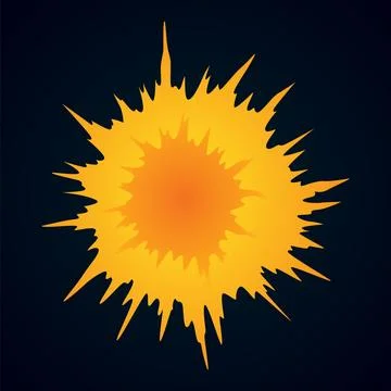 Explosion animation. Animation for game of the explosion effect. Cartoon Stock Illustration